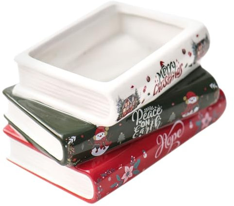 Ciieeo Vase De Noël Pots De Fleurs Intérieur Livre De Noël Décoration De Noël Support De Livre Pots De Plantes D'Intérieur Livres De Ferme Mignon Jardinière Vase en Forme De Livre