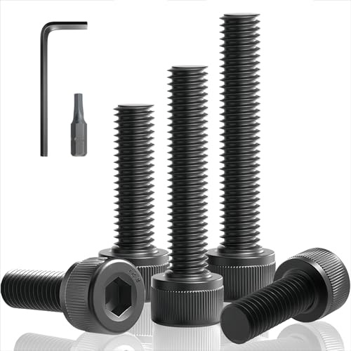 Jyvex 70 Zylinderschrauben M3x6 DIN 912 Stahl 12.9 Schwarz Innensechskant | vollgewinde maschinenschrauben für maschinenbau möbel diy mit innensechskant schlüssel