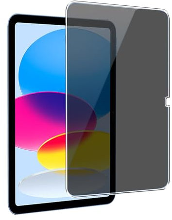 Juvraixo Pellicola protettiva per la privacy per iPad A16 11a/10a generazione 11 (2022/2025) Vetro temperato 9H [compatibile con Face ID e Apple Pencile] HD trasparente compatibile con custodia