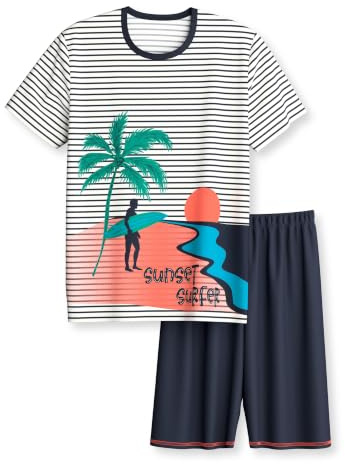 CALIDA Kids Kurz-Pyjama Kinder | Schlafanzug aus hochwertiger Baumwolle, atmungsaktiv, pflegeleicht