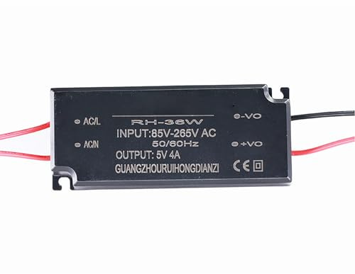 Geavonyg Module d'alimentation Abaisseur 85-220V À 5V 4A Convertisseurs De Sécurité Commutation pour Routeurs Lumière LED