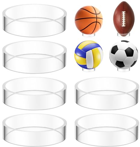 6 Stück Acryl Ballhalter, 6,5 Cm Klar Ring Kugel Kugel Stand Rund Kunststoff Fußball Ring Ständer Acryl Rund Display Sockel Staffelei Ballständer, Ballhalter Für Die Darstellung Basketball Volleyball