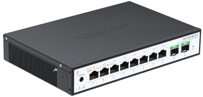 8-Port 2.5G PoE+ Unmanaged Ethernet Switch | 8X 2.5G RJ45 PoE+ 2X 10G SFP+ | PoE switch Plug-and-play Lüfterloses Metall, leise Geringer Verbrauch für Heim, Büro & Überwachung für NAS, WiFi 6 AP