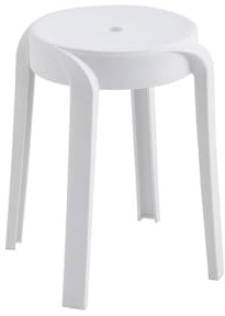 Home Deluxe Hocker NIVO – Stapelbar, Weiß (8er Set) | Platzsparende Sitzhocker für Küche, Wohnzimmer & Garten