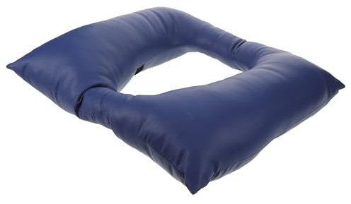 ARTSEWPLY Rehausseur de Toilette Imperméable en Mousse Haute Densité, Coussin Rembourré 41 X 41 Cm, Siège Surélevé Bleu Marine en Cuir Synthétique, Coussinet de Protection pour Seniors