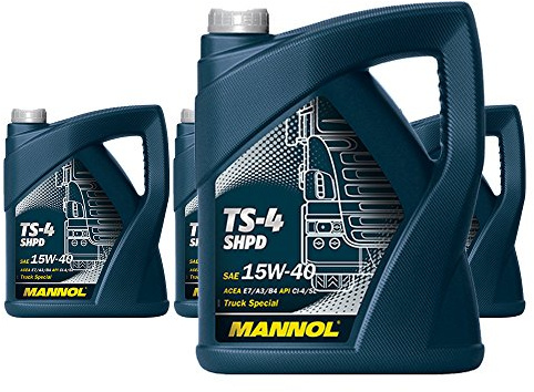 MANNOL 4 x 5L TS-1 SHPD 15W-40 API CH-4 / LKW Busse Motoroel VDs-2
