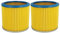vhbw 2x Faltenfilter kompatibel mit Aqua Vac, FIF, Herkules, LIV, Matrix, Simpa, Thomas, Güde Staubsauger - Patronenfilter, Blau Gelb