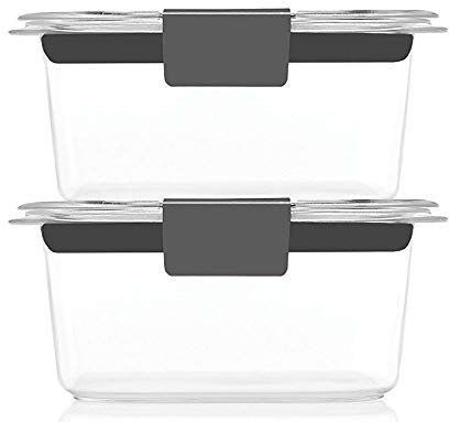 Brilliance Food Storage Container, Small, 1.3 Cup, Clear, Set of 4