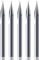 HUHAO Straight 45 Degree V Groove Engraving Tool Carbide CNC Router Bits 1/8 Inch Shank 0.1mm Tip 5PCS
