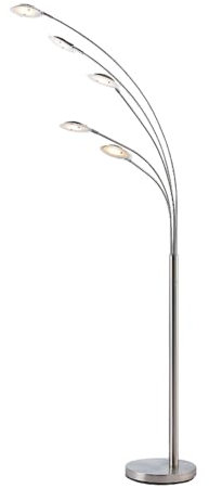 Lindby LED Stehlampe Anea (Modern) in Alu aus Metall (5 flammig,) - Stehleuchte Floor Lamp Standleuchte Wohnzimmerlampe Wohnzimmerleuchte