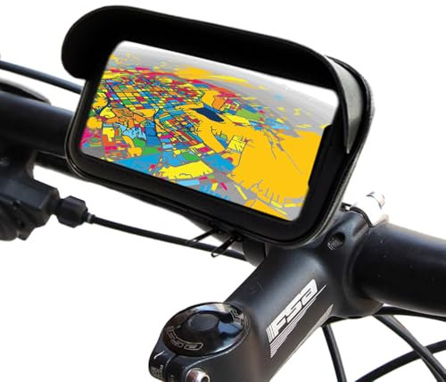 Supporto cellulare moto bici supporto smartphone moto bici bicicletta Custodia impermeabile Visiera antiriflesso valido per smartphone fino a 7 fissaggio manubrio infrangibile