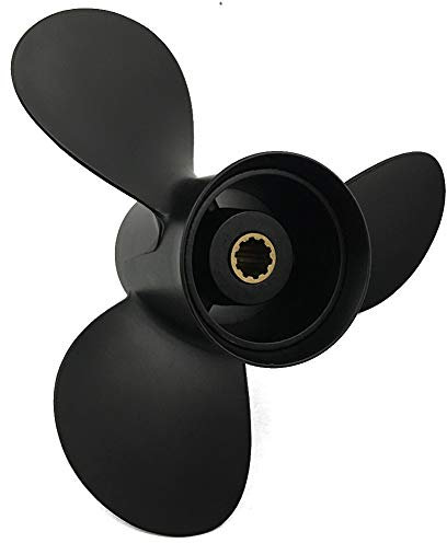 ARKDOZA Propeller für Tohatsu/Nissan Außenborder mit 10 Verzahnungen, 25 PS, 30 PS, Aluminium, 3 Klingen, rechts, 9,9 x 12