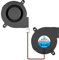 WINSINN 5015 Blower Fan 12V, 3D Printer 12 Volt Fans Blower Turbine Turbo Dual Ball Bearing, Brushless Cooling 50mmx15mm 2PIN (Pack of 2Pcs)