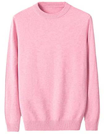 HOURVNEI Uomo Spessore Girocollo Maglione Autunno/Inverno Casual Pullover Maglione Caldo Abbigliamento Maschio, rosa, XXX-Large