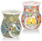 Lyellfe 2 Pack Essential Oil Burner, Fragrance Oil Warmer, Decorative Tealight Candle Holder, Incense Aromatherapy Oil Diffuser, Scented Wax Warmer for Gift Home Table Decor, Mosaic Glass