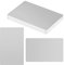 50 Stücke Metall Visitenkarten, Laser Gravierte Metall Karte, Aluminium Leere Visitenkarten Metallplatte 8.6 cm x 5.4 cm x 0.2 mm für Kunden Geschäfts DIY Geschenkkarten (Silber-Grau)