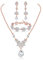 Milacolato Brautschmuck Set Für Damen Funkelnde Cz Kristall Tropfen Halskette Ohrringe Und Griechischer Lorbeerzweig Armband Schmuck Set Für Hochzeit Braut Brautjungfer Abschlussball Roségold