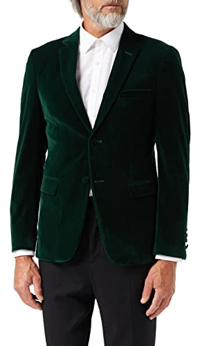 Gary – Men’s Velvet Blazer Classic Smart Casual Tailored Fit Wedding Suit Jacket