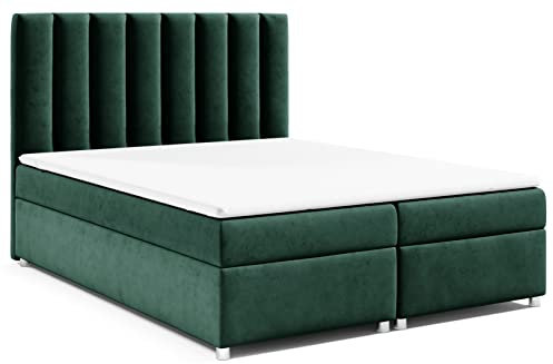 Best for Home Boxspringbett 180x200 mit Bettkasten und Topper, Trinity K-10 boxspringbett 160x200, Bonellfederkern boxspringbett 140x200, boxspringbett 200x200-140x200 Grün