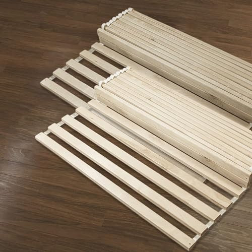 Hansales Sommier à Lattes 180x200 (90x200 2pcs) sans Pieds pour Lit 2 Personnes - 25 Lattes pour Sommier - Bois Massif - Fabriqué dans l'EU