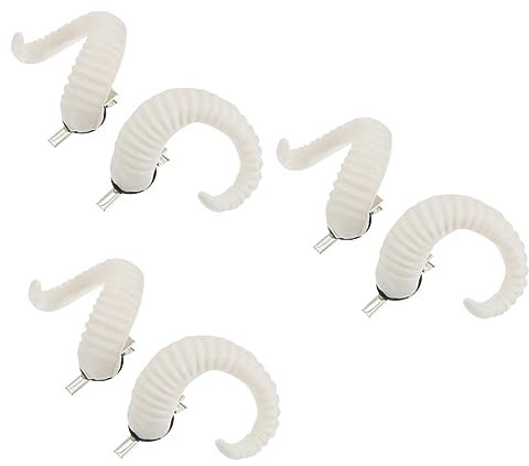 minkissy 3pcs Pair Demon Horns Cosplay Hair Clips Cosplay Goat Horns Halloween Hair Clip Ram Horns Headband Halloween Clips Ram Horns Cosplay Horn Hair Clips Vampire Trumpet Women's White