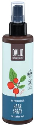 DALIO Haarspray – für starken und flexiblen Halt, ohne zu verkleben, leicht auskämmbar, mit Bio Acerola und Bambus, zertifizierte Naturkosmetik, 190 ml