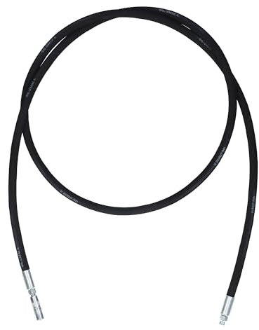 SAMETRUCK Schlauch für Fettpresse 2m ummantelt mit Mundstück Ersatzschlauch M10x1