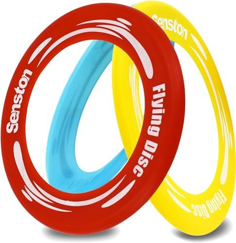 Senston Flying Ring 3 Pezzi Facile da Prendere e Lanciare, Flying Disc Pollici per Tutti i Giocatori di Livello, Disco Volante per piscina spiaggia cortile