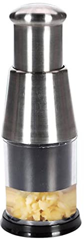 2Piezas Picadora De Ajos Manual - Prensa De Ajos Manual Multifunción De Acero Inoxidable | Gadget Para Ensalada De Cebolla Y Chile | Para Nueces, Ajo, Perejil, Chile, Jengibre, Hierbas Aromáticas