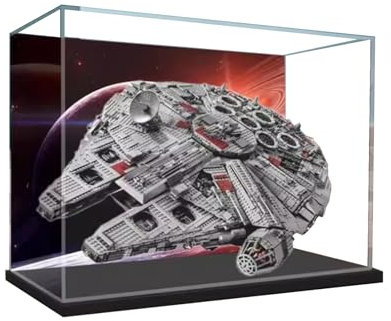 SONNIES Acryl-Vitrine für Lego Millennium Falcon 75192, staubdichte Box, Aufbewahrungsbox, transparente Box, Displaybox kompatibel mit Lego 75192 (nur Hülle, kein Modell) (Option 1)