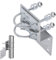 Antenna Mount, Pole Mounting Bracket, Heavy Duty Antenna Pole Mount Kit, Outdoor Antenna Pole Mast Mount Bracket with Double U Bolt Clamp V Jaw Bracket