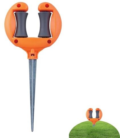 Garden Hose Guide Spike - Garden Hose Guide, Lawn Garden Hose Protector | Metal Stake with Smooth Rotating Roller, Decorative Multifunctional Spike for Protecting Flower Beds, Plants, Landscaping
