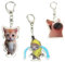TEOZBLU 3 Pièces banana cat key rings, porte-clés avec des chats, pendentifs en forme de chat, porte-clés amusants, chats miniatures, cadeau chat