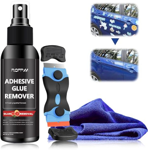 ROFPM Adhesive Remover, Sticky Stuff Remover, Sticker Remover, Sticky Label Remover, Grease Removal, Label Remover Spray for Remover Adhesive Labels and Adhesive from Various Surfaces - 200ml