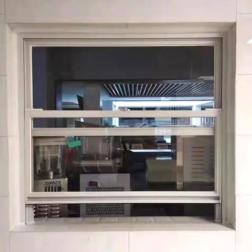 SDFVSDF Schiebefenster Kein Unterer Rahmen Schuppenfenster, Aluminium Vertikal Hebe Konzessionsfenster mit Gehärtetem Glas, Flächenbündig Montierte Wohnmobil Kellerfenster(WxH 30x70cm(11.8x27.5in))