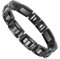 Kboutiques Schmuck Herren Damen Armband Edelstahl schwarzer Gallenstein I Rechteck Link Gliederarmband Armkette Armreif (Dunkel)