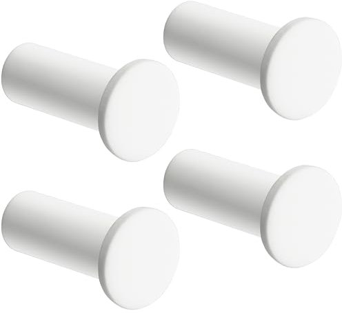 SAYAYO Coat Hooks Wall Mounted White 4PCS SUS304 Stainless Steel Door Hooks for Hanging Towels Wall Hooks for Bathroom Heavy Duty
