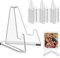 FANXIYA 30 Pcs Mini Clear Acrylic Easel Stands for Display Card & Coin, 55mm/2.17” Small Table Top Medal Holder for Trading/Sports/Graded/Business/Greeting Cards, Photo Display Frame for Craft Fair