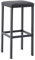 METRO Professional Barhocker mit Fußstütze Balsario, Aluminium/PE Rattan, Gepolsterter Sitz, 150 kg Tragkraft, Schwarz