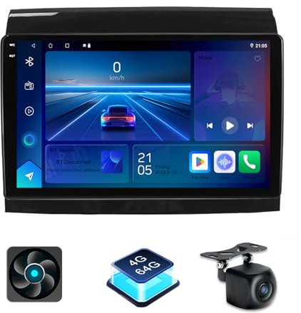 4+64GB Android 13 Car Stereo for Fiat Ducato/Citroën Jumper/Peugeot Boxer (2011-2015), 9 inch In-Cell Touch Screen Radio with Wireless CarPlay/Android Auto, WiFi/Bluetooth, Built-in Cooling Fan
