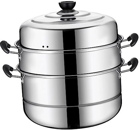 GALPADA 1 Pieza De Acero Inoxidable Revestimientos Instante Limpiador De Vapor Limpiador De Tapicería Limpiador a Vapor Inserto De Vapor Para Olla Cesta Vaporera Electrica Tres