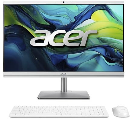 Aspire C27-195ES All In One PC - 27 Zoll Full HD IPS Display, Intel Core Ultra 7 155U (Bis zu 4,8 GHz), 16 GB DDR5 RAM, 1 TB M.2 PCIe (SSD), Onboard Grafik, Windows 11 Home, Weiß