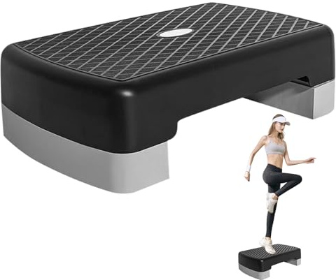 SVCEQZE Fitness Stepper Bank, 45x28x13cm Aerobic Stepper, PP Steppers Aerobic-fitness-steppbrett, Höhenverstellung Steppers, Aerobic Trainer Nicht Rutschfest Für Indoor-Heimtraining, Cardio & Aerobics