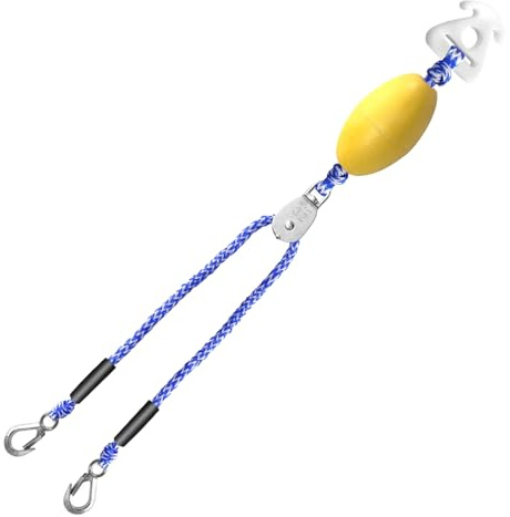 Arnés De Remolque para Moto De Agua Y Tubing - Cuerda De Esquí Acuático De 4.9 M con Flotador - con Flotante y Gancho para Remolque Seguro de Kayak Embarcaciones Amarre y Rescate