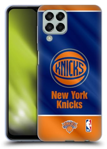 Head Case Designs Offizielle NBA Horizontalbanner New York Knicks Gel Handyhülle Hülle [Militärischer Schutzgrad] Kompatibel mit Samsung Galaxy M33 (2022)