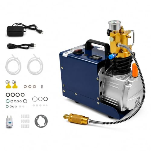 Compressore PCP da 300 bar, autoarresto automatico, 1800 W, 4500 psi, 30 Mpa, pompa ad aria ad alta pressione, 80 l/min, 220 V, con separatore di olio e acqua, per fucili PCP, pistola ad aria