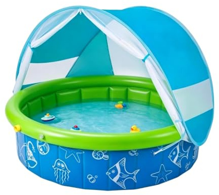 Piscina Hinchable para niños Juguete Plegable Antideslizante con Red