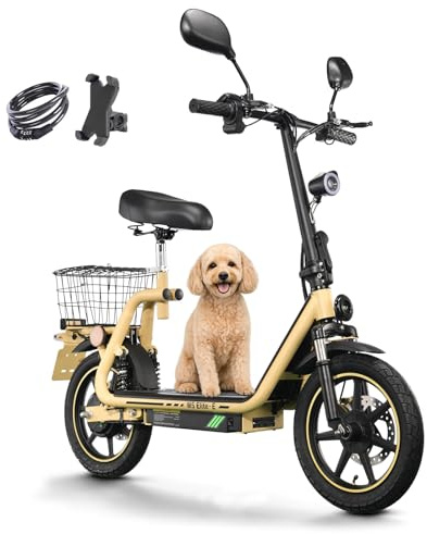 TWOFISH E-Moped mit Straßenzulassung, Elektro Motorrad für Erwachsene, 500W Motor 48V 13Ah Akku, Doppelfederung, EEC Zertifiziert, Max. 45 km/h, 14 Zoll Reifen, IPX4, M5 Elite