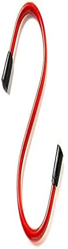 Merriway BH05404 (25 Pcs) Kitchen S-Hook, Red Plastic Coated Steel 100mm - Pack of 25 Pieces