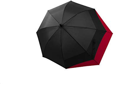 Doppler Stockschirm Fiber Long AC Move - Black-Red